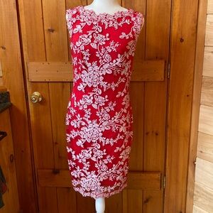 Gorgeous Tadashi shoji red dress with white sequins!